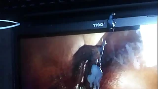 Sexy Cumshot on Black BBW Pussy